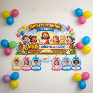 PAINEL ANIVERSARIANTES DO MÊS